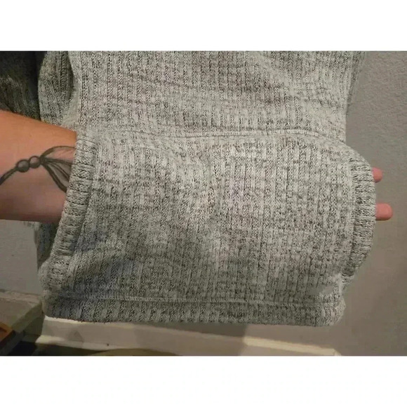 Koppen Women's Gray Sherpa-Lined Knit Hoodie Jacket Size M Casual Gorpcore - Picture 4 of 11